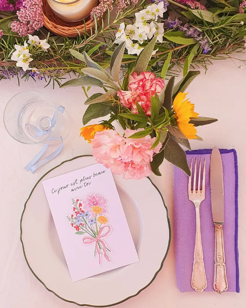 Ce jour est plus beau avec toi : Cartes personnalisées pour vos invités, fabriquées à la main